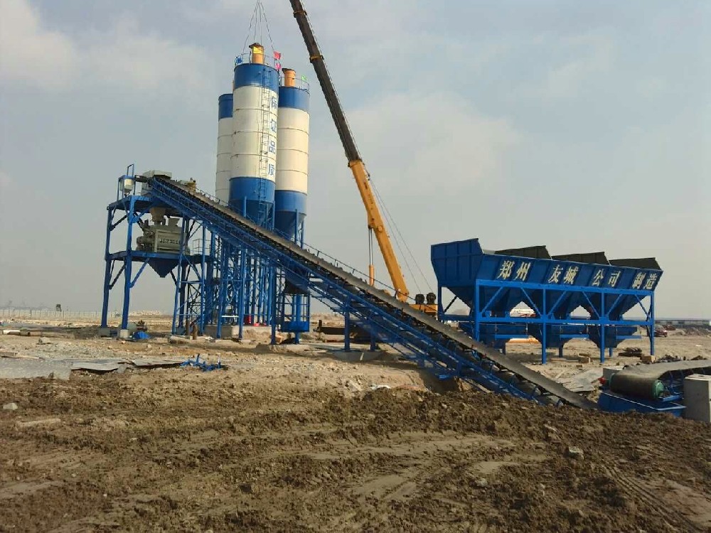 Kyrgyzstan customer purchases HZS90 concrete batching plant from Youcheng Machinery